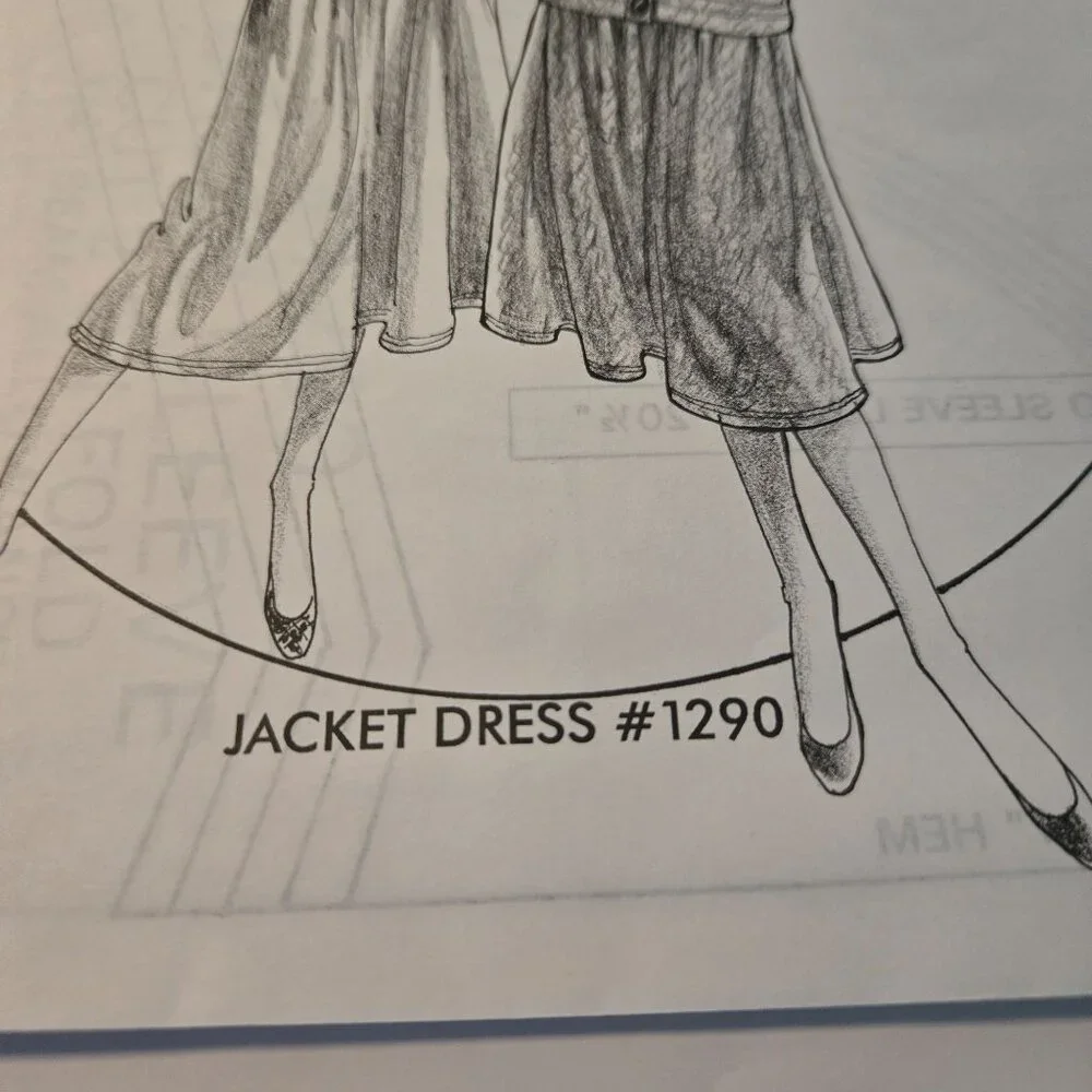 Great Copy Patterns #1290 Jacket Dress Full Maxi sewing vintage UNCUT